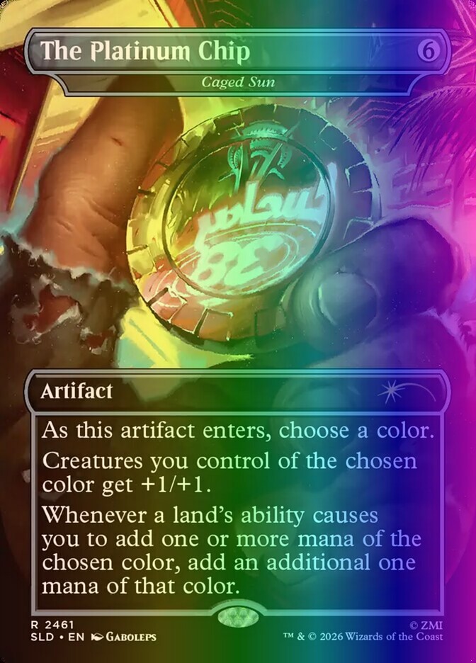 MTG Magic the Gathering Caged Sun (2461/3143) Secret Lair Drop Series LP FOIL