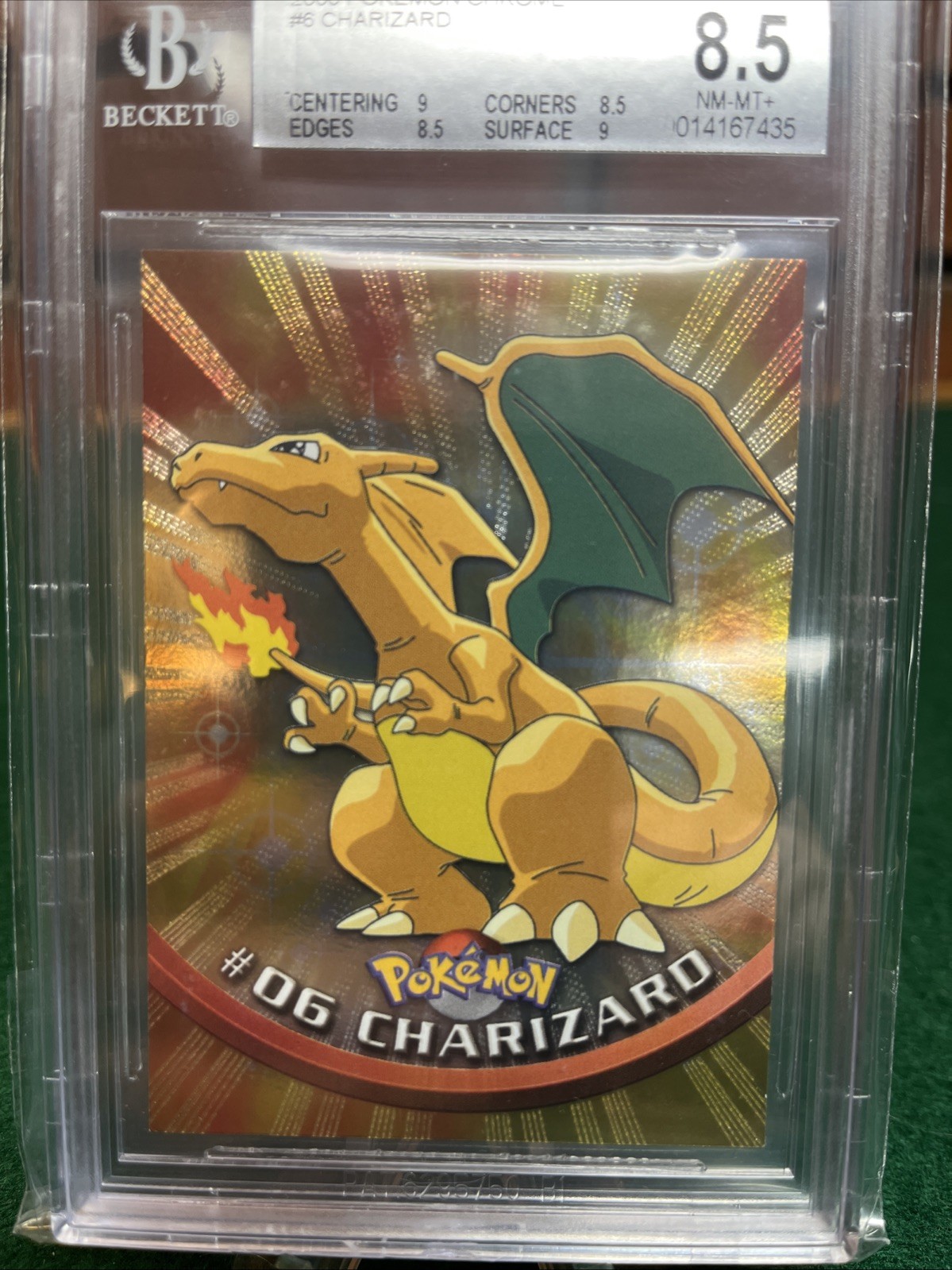 Pokemon Charizard #6 T.V. Topps Chrome 2000 Foil Base Set