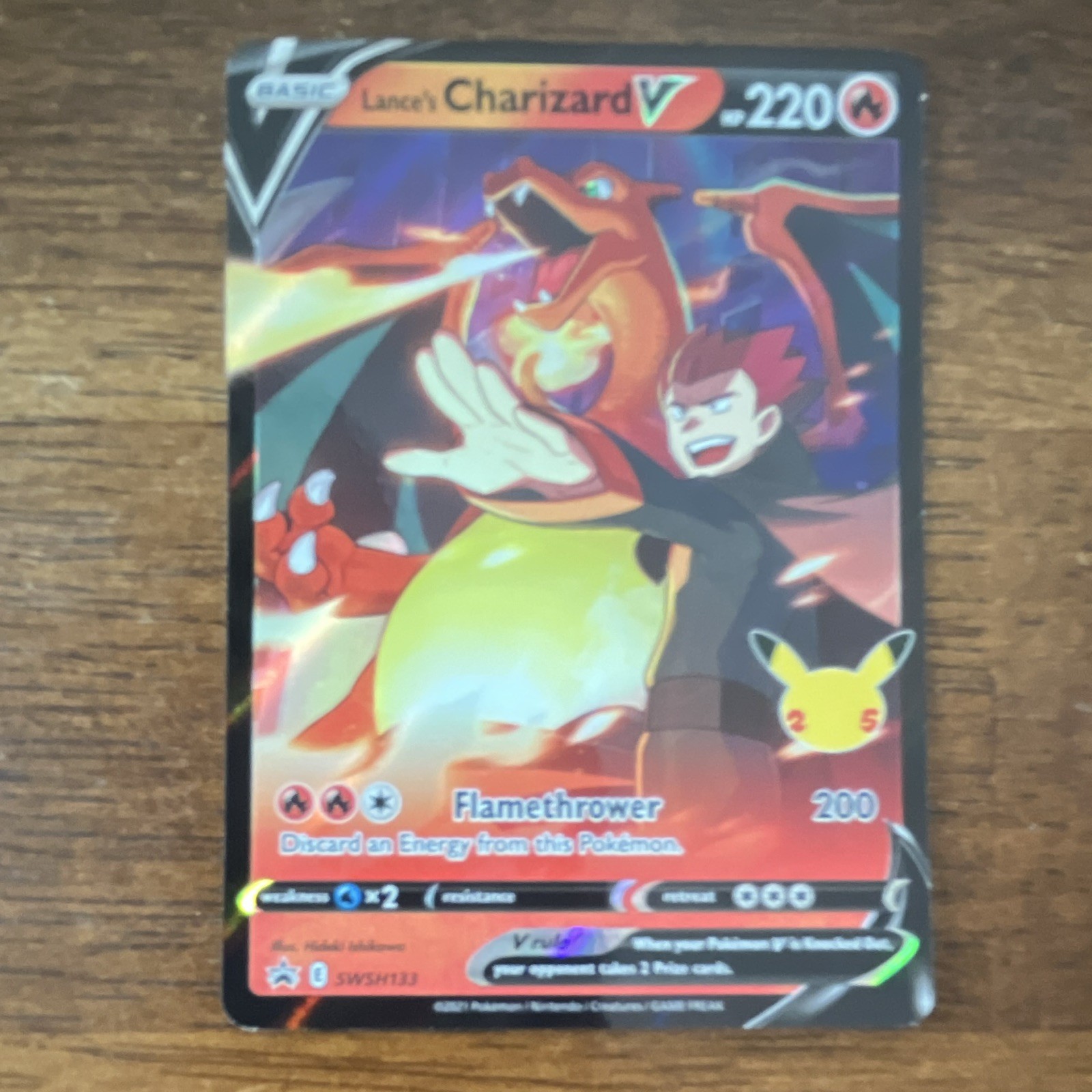 Pokemon TCG Lance’s Charizard V SWSH133 Holo Promo V 220 HP English