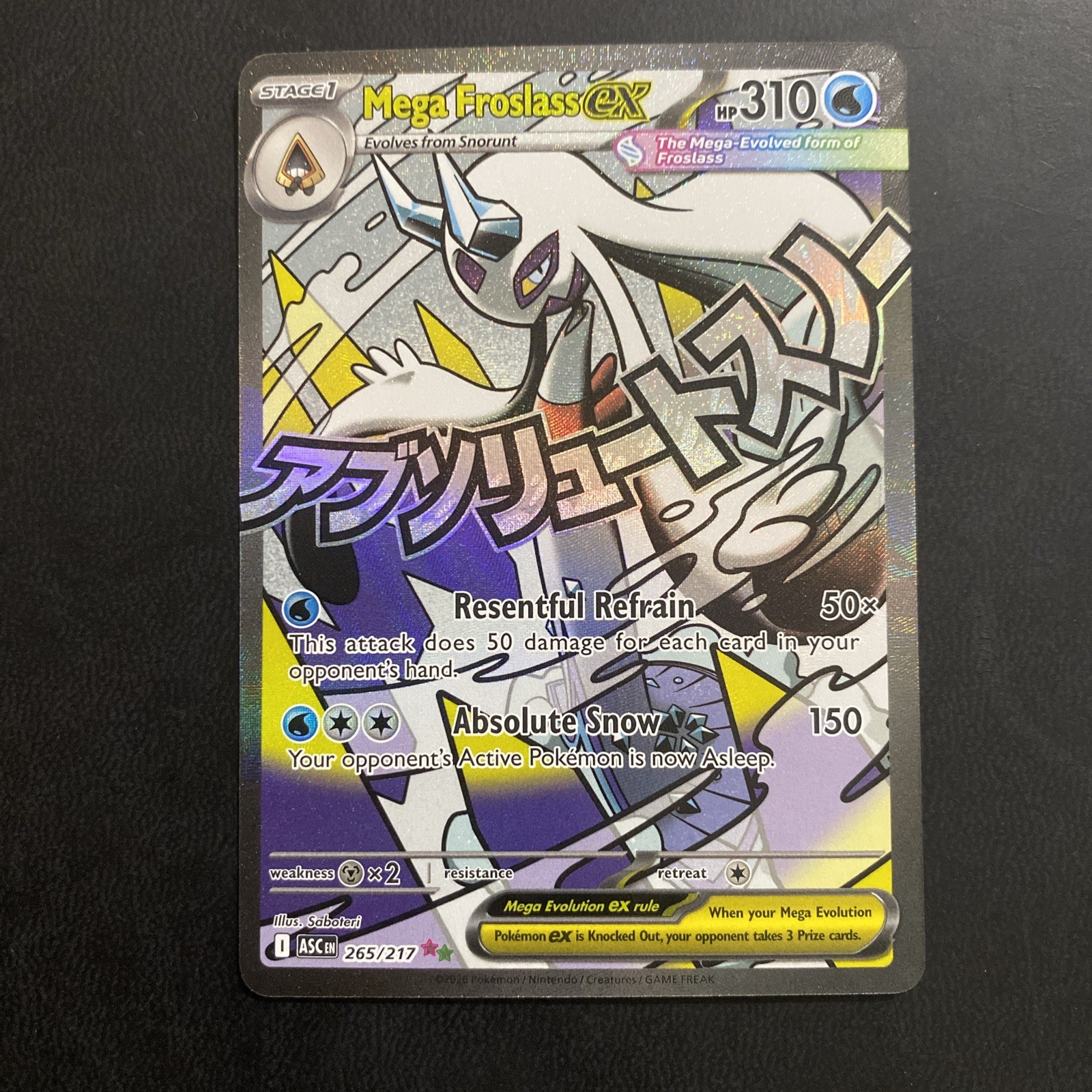 Mega Froslass ex 265/217 Me: Ascended Heroes Holo