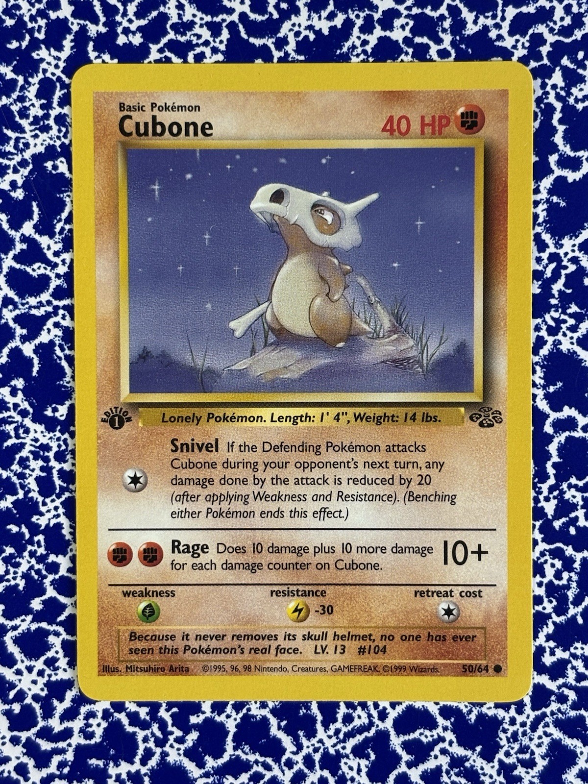 Pokemon Cubone #50 Jungle 1st Edition *Bony and Lonely 🦴🌙