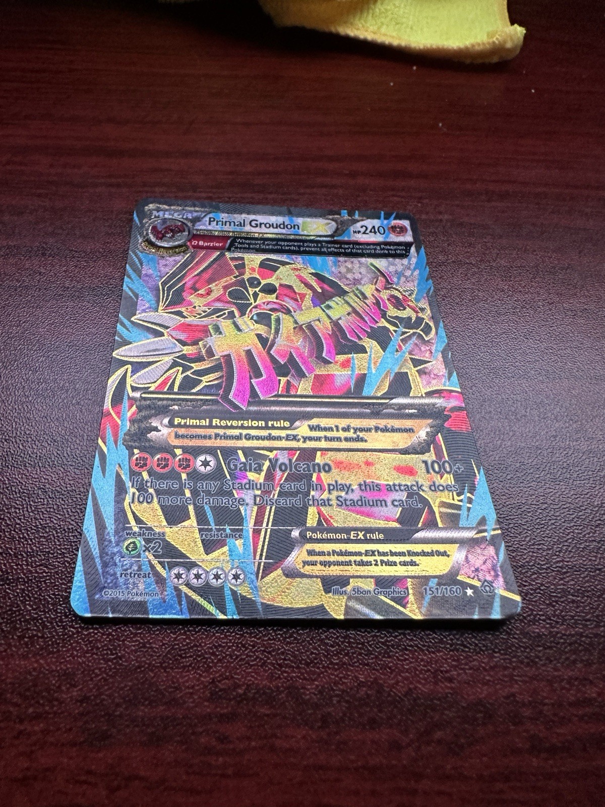 Pokemon TCG Primal Groudon EX XY Primal Clash Full Art Holo UR EN 2015 151/160