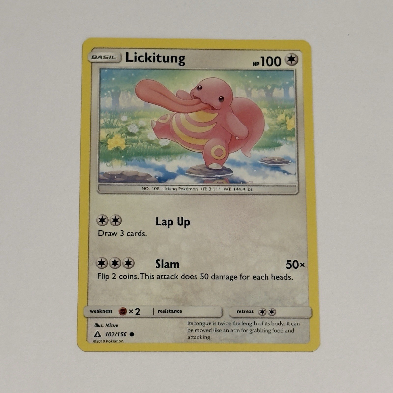 Lickitung 102/156 Common Pokemon Ultra Prism Common 2018 NM