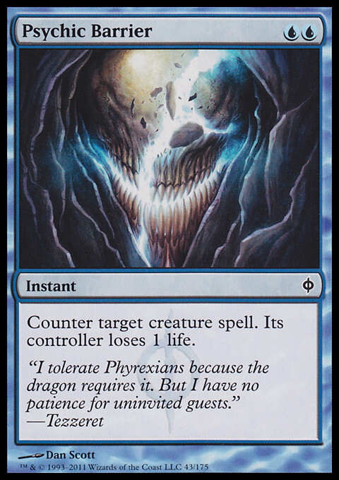MTG Magic the Gathering Psychic Barrier (43/180) New Phyrexia LP