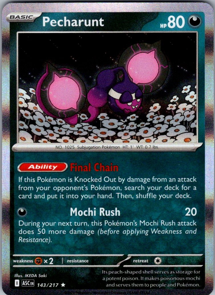 Pecharunt Holo Rare ME: Ascended Heroes 143/217 NM IKEDA Saki