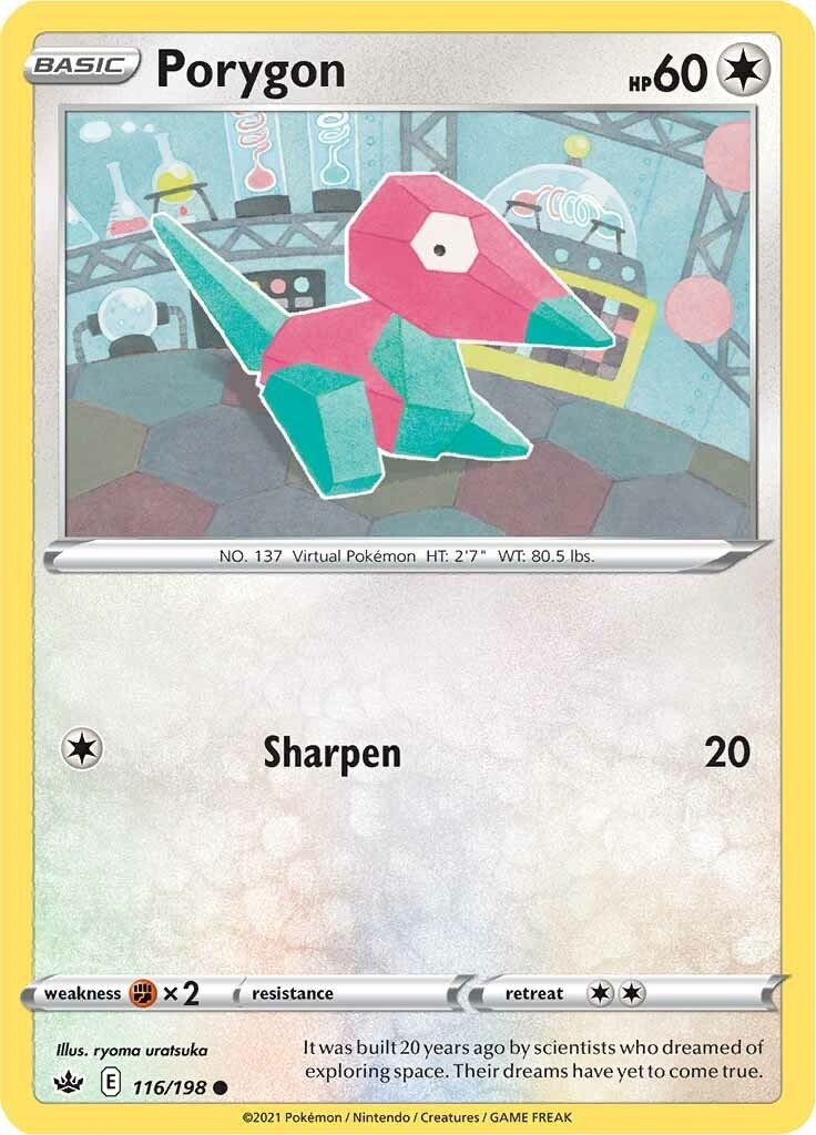 Porygon SWSH06 116/198 Pokémon SWSH06: Chilling Reign Common EN NM