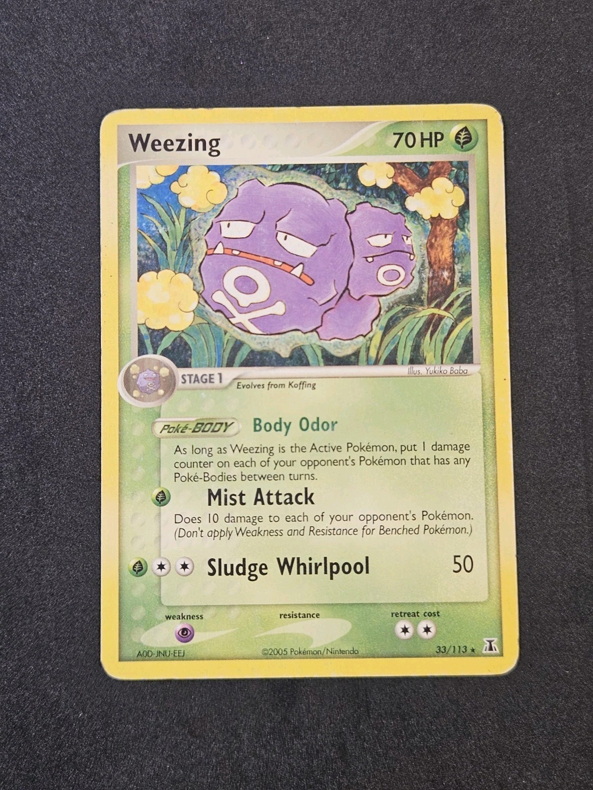 Weezing 33/113 Rare Delta Species Pokemon HP