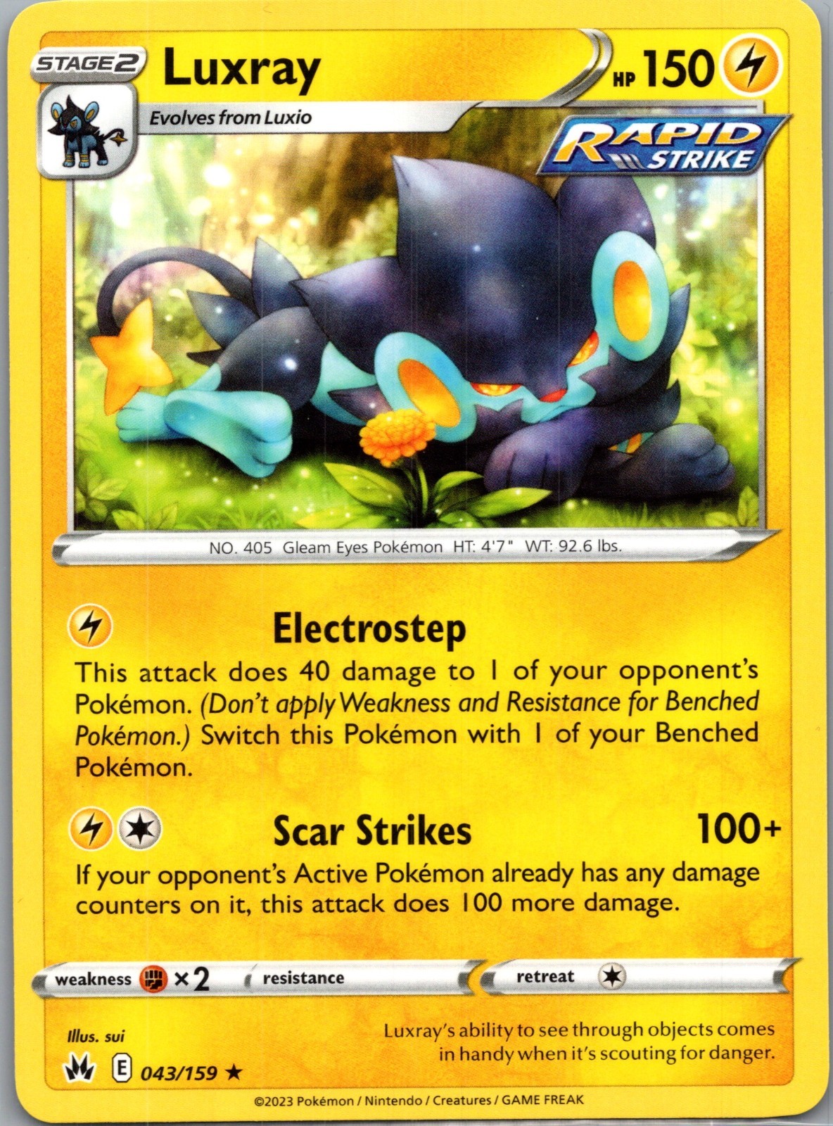 Shinx Luxio Luxray, Evolution Line, 3 Card Set, 2023 Crown Zenith
