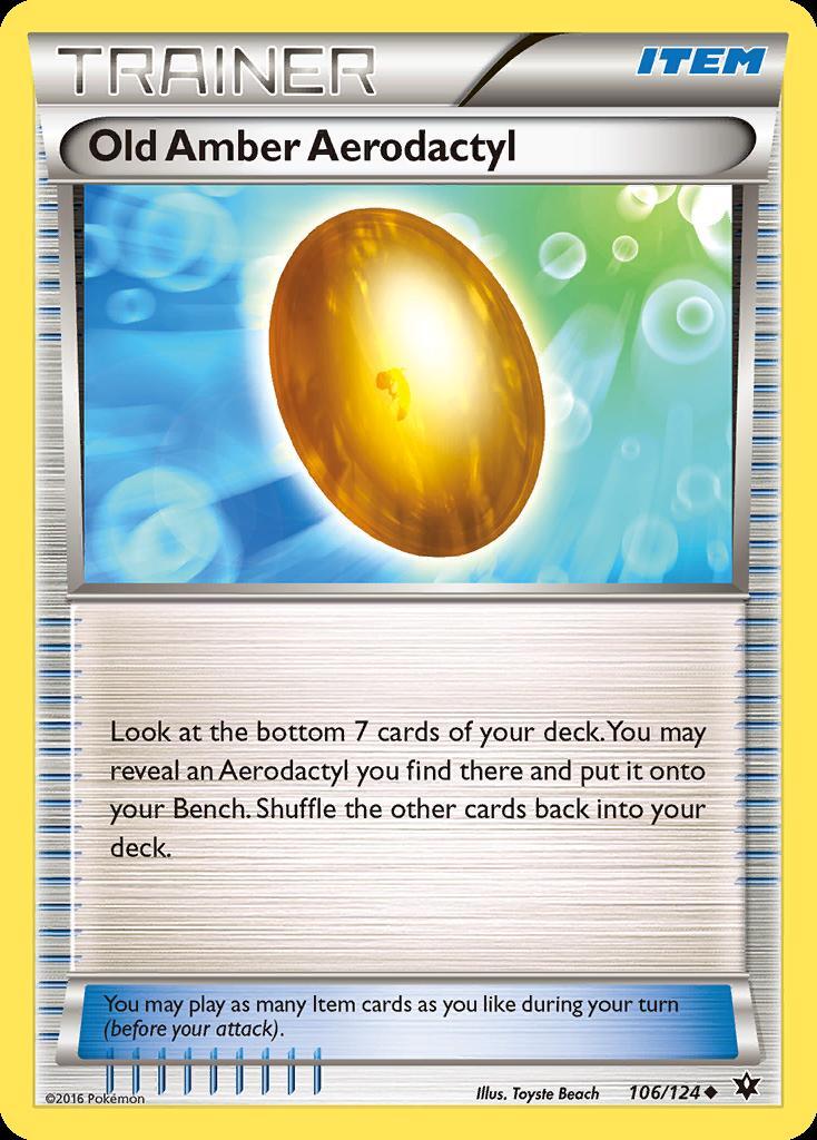Pokemon Old Amber Aerodactyl (106/125) Fates Collide LP