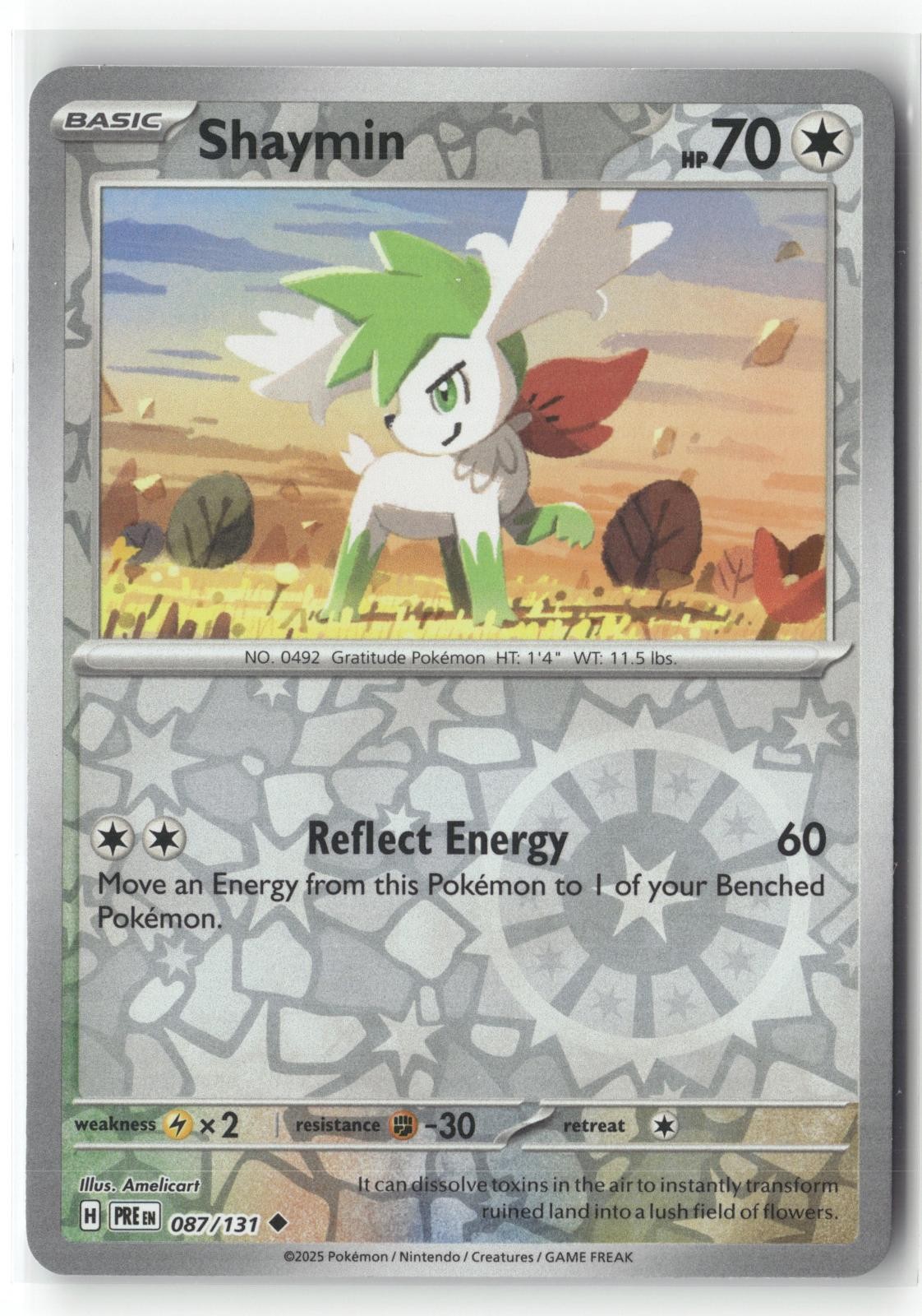 Shaymin Reverse Holo Uncommon PRE Prismatic Evolutions 087/131 Amelicart