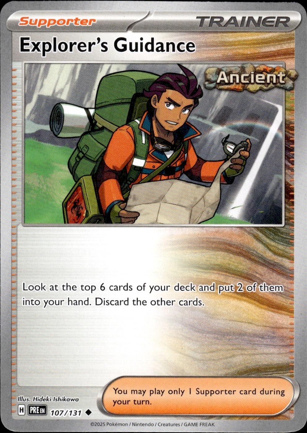Explorer’s Guidance 107/131 Prismatic Evolutions UC NM Hideki Ishikawa Pokemon