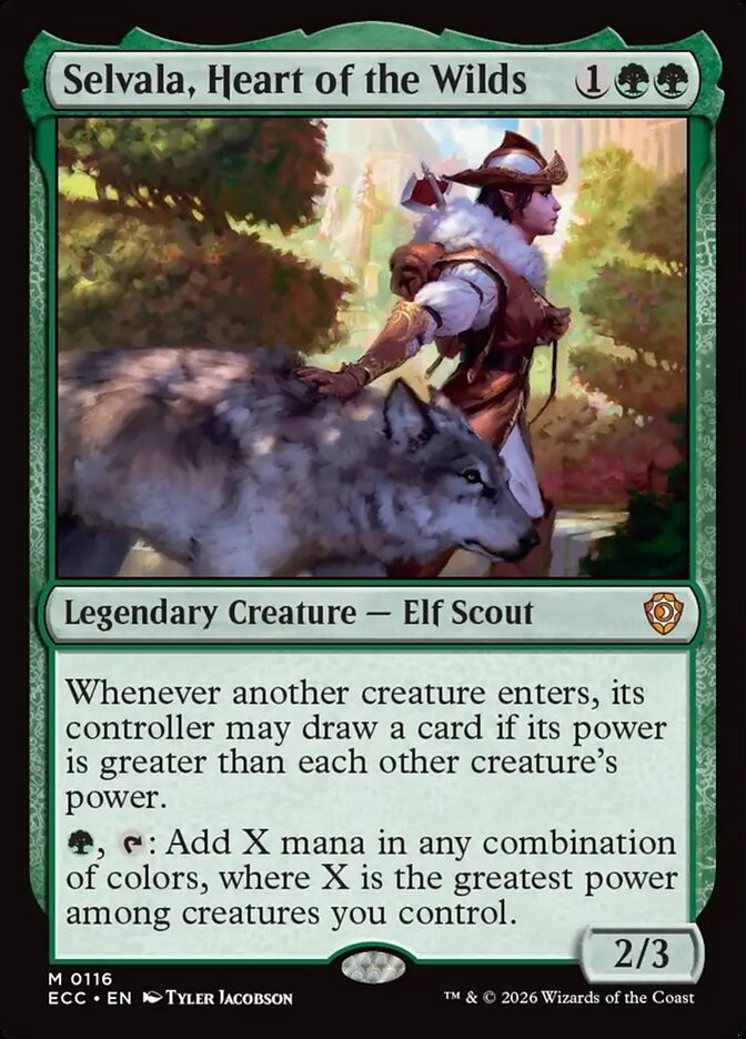 Selvala, Heart of the Wilds 0116 Mythic Lorwyn Eclipsed Commander MTG NM