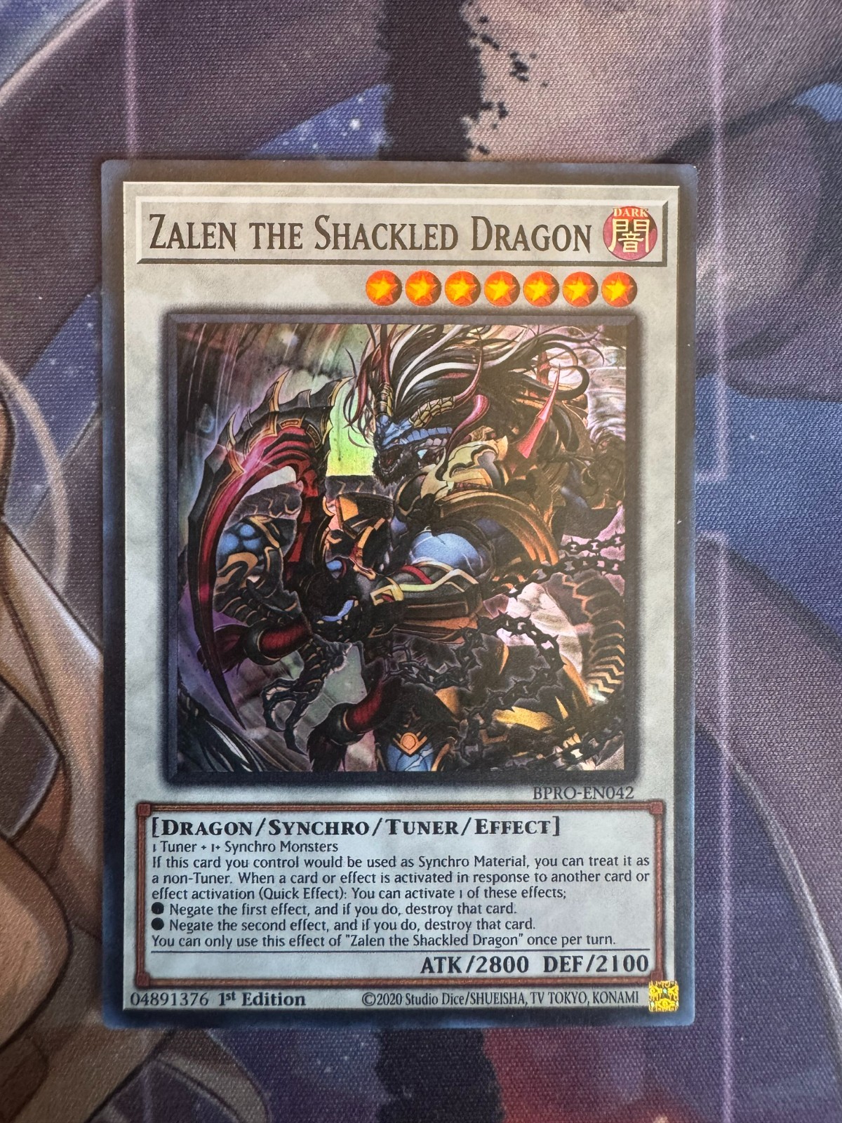 Zalen the Shackled Dragon BPRO-EN042 Super Rare NM-M 1st Edition
