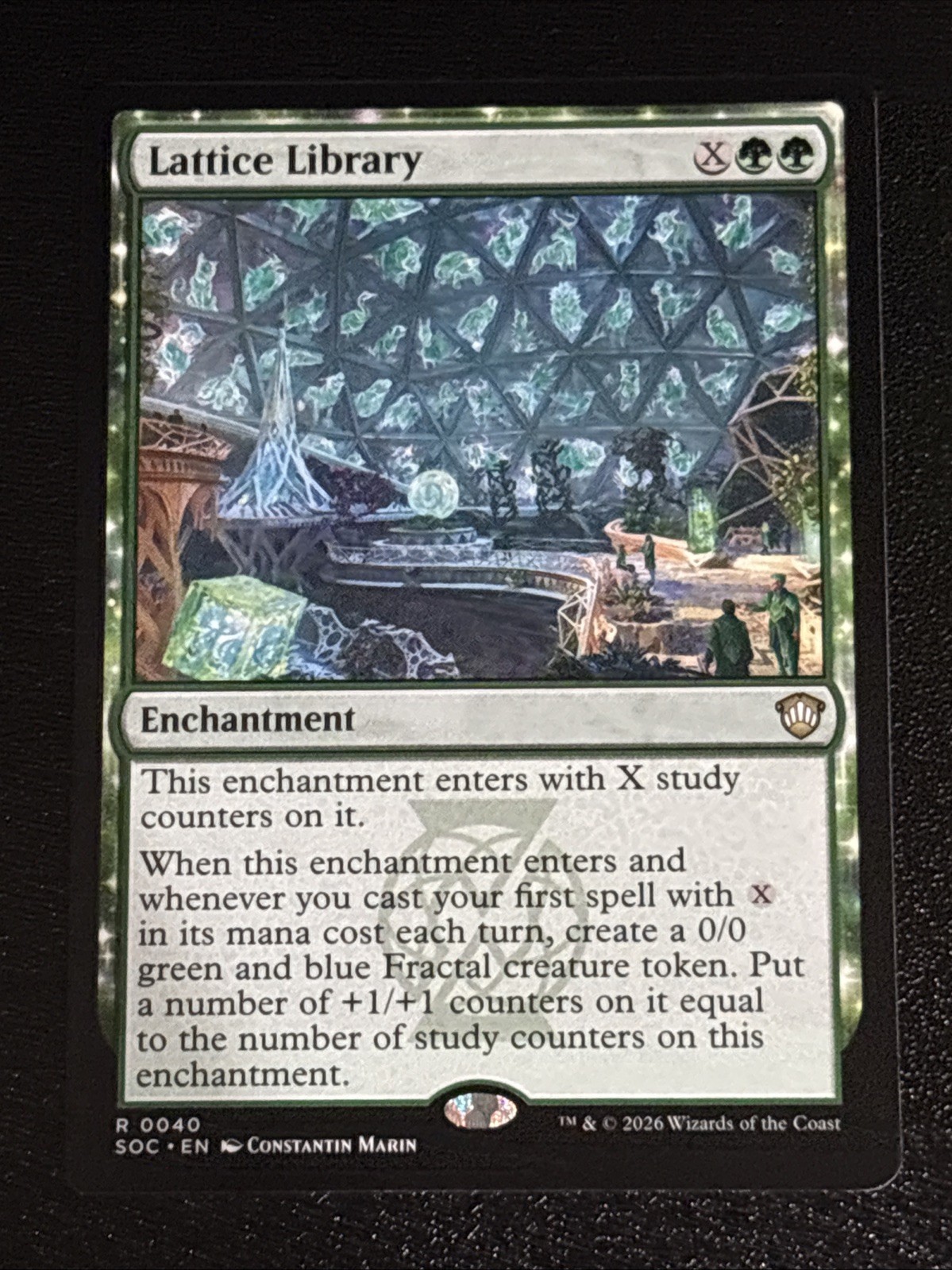 MTG Commander: Secrets of Strixhaven Lattice Library 0040 NM Rare