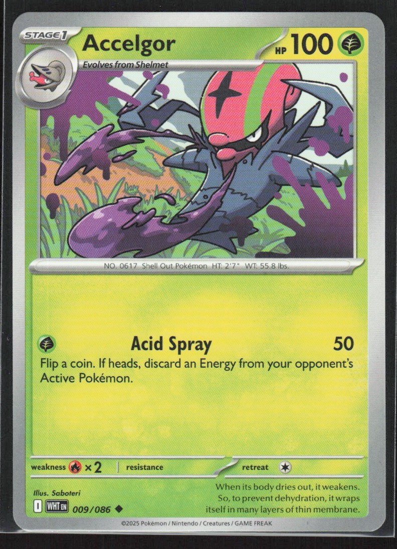 2025 Scarlet & Violet Series – White Flare Accelgor Reverse Holo #9