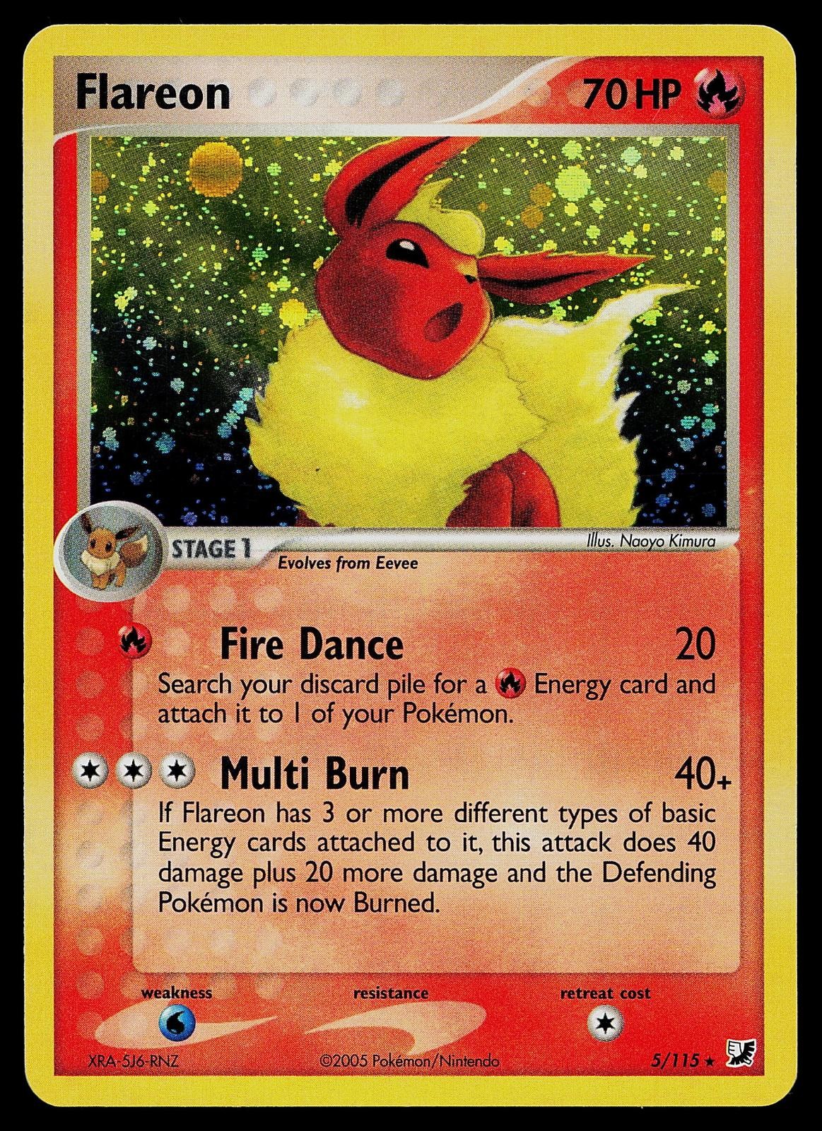 Pokemon Card – Flareon Unseen Forces 5/115 Holo Rare