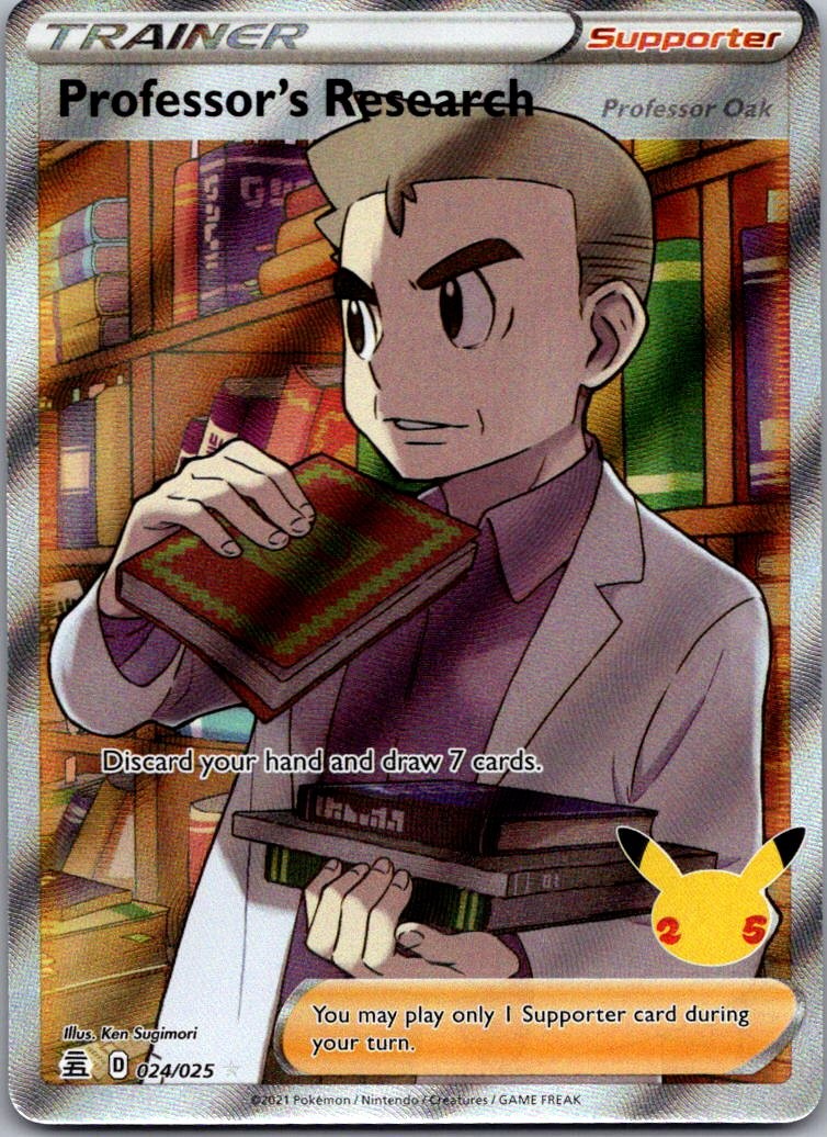 Professor’s Research (Full Art) Holo Ultra Rare Celebrations 024/025 NM
