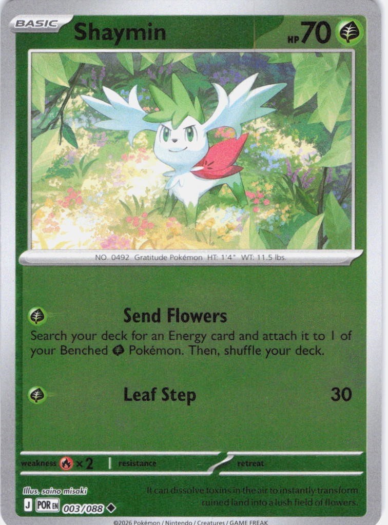 Shaymin – 003/088 – Perfect Order – Reverse Holo – NM/M