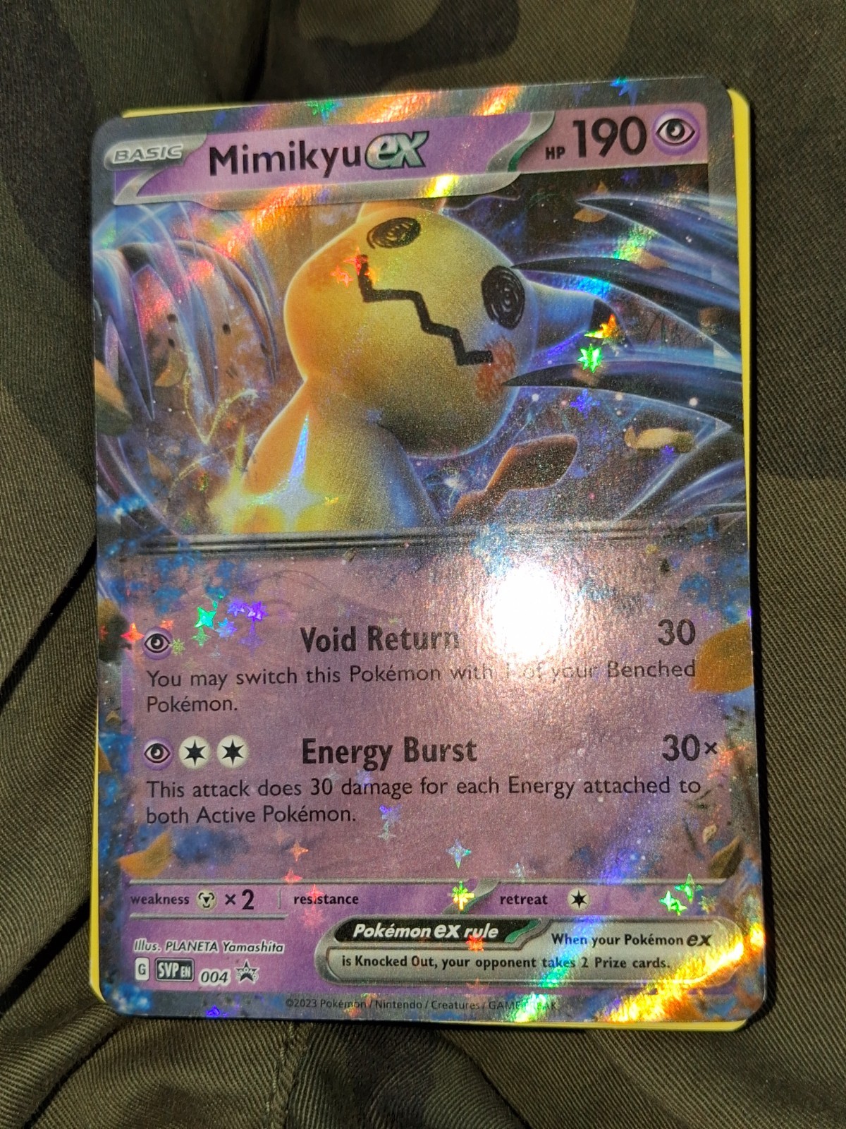 Pokémon TCG Mimikyu ex 004 SV Promo Holo English 190 HP