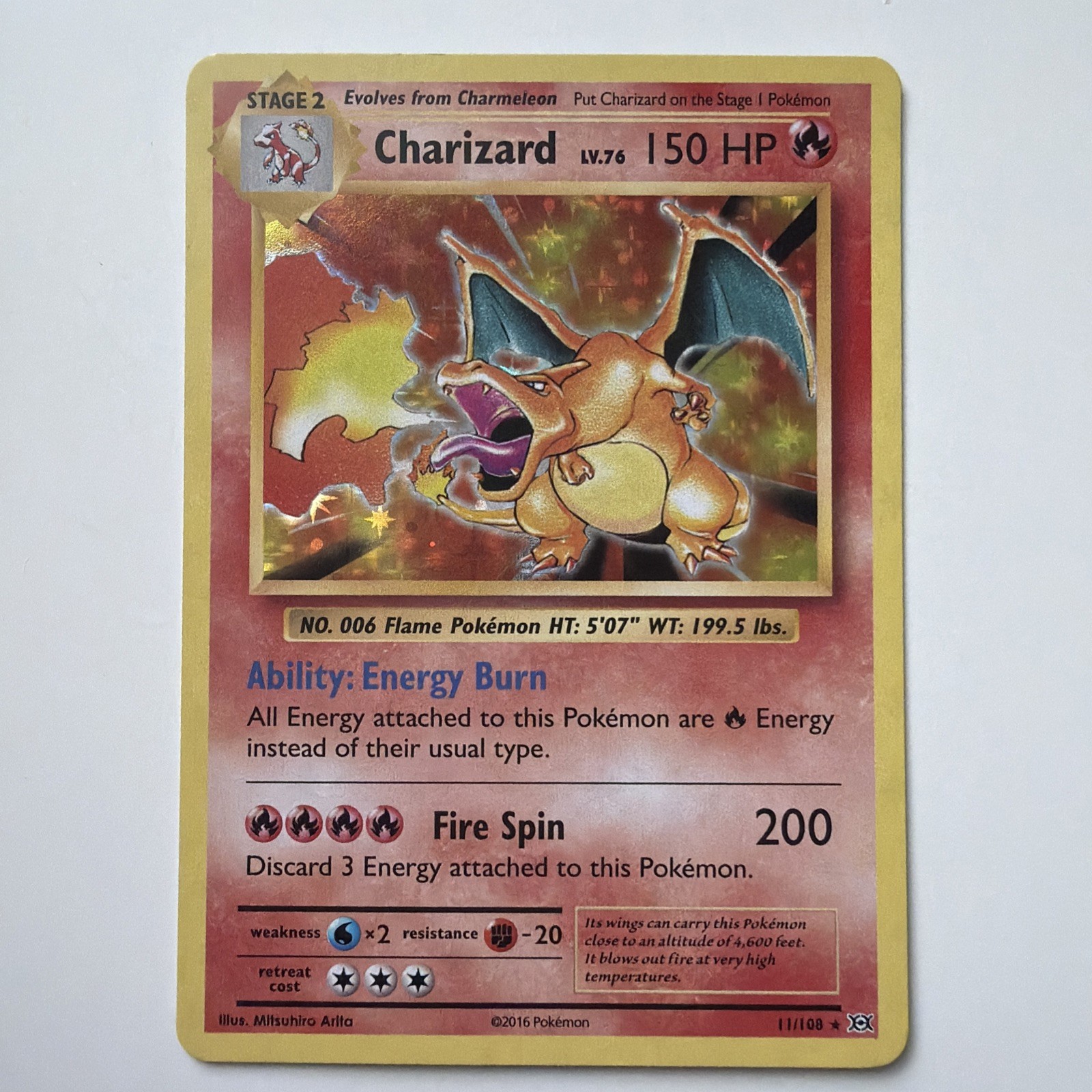 Charizard 11/108 Evolutions Holo