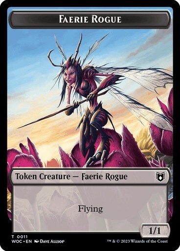 Faerie Rogue 0011 | Pirate Double Sided Token [Wilds of Eldraine] MTG