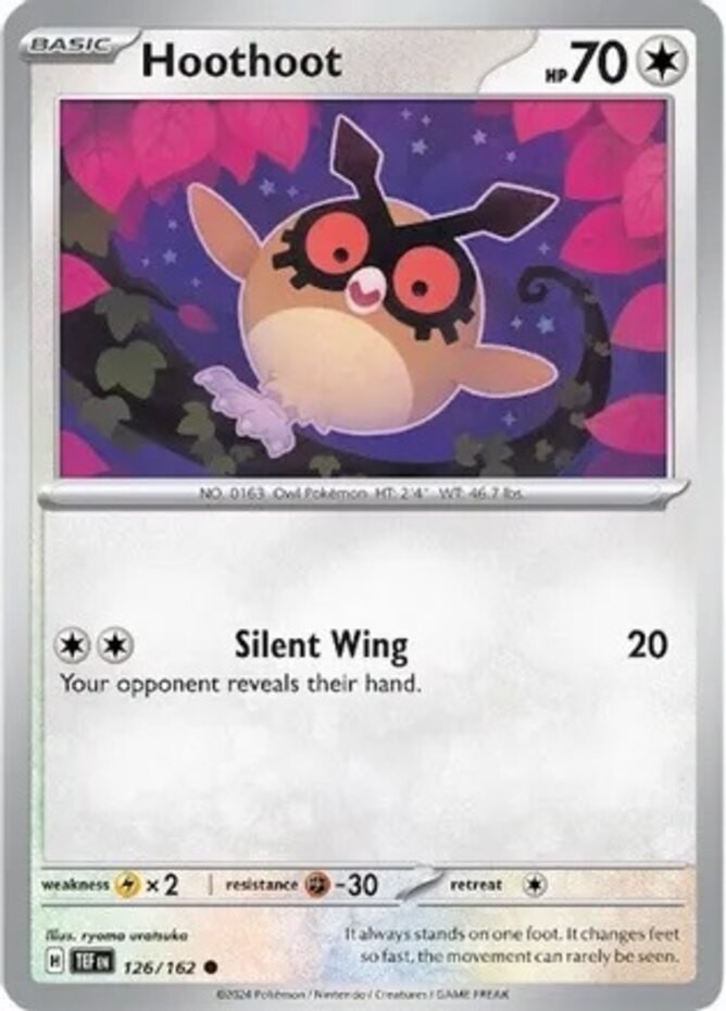 Hoothoot – 126/162 – Common – Near Mint – Scarlet & Violet – Temporal Forces