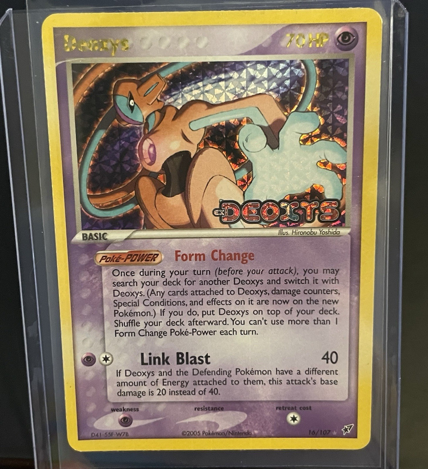 Deoxys 16/107 EX Deoxys Reverse Holo Rare English 70HP Basic