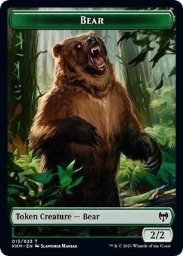 Bear Token 13 Token Kaldheim Magic: The Gathering NM/M