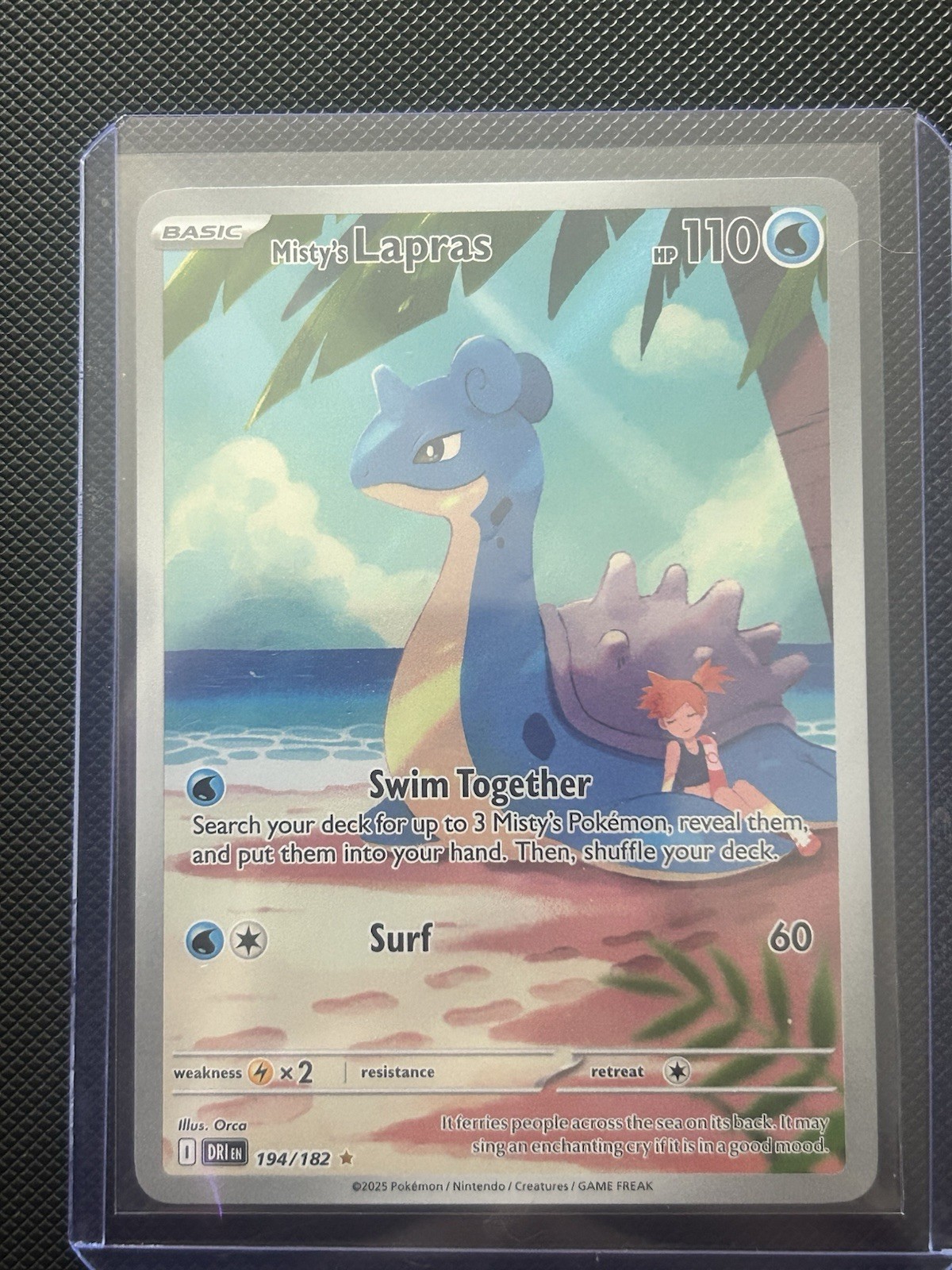 Misty’s Lapras 194/182 Sv10 Pokemon TCG ILLUSTRATION RARE Destined Rivals MINT