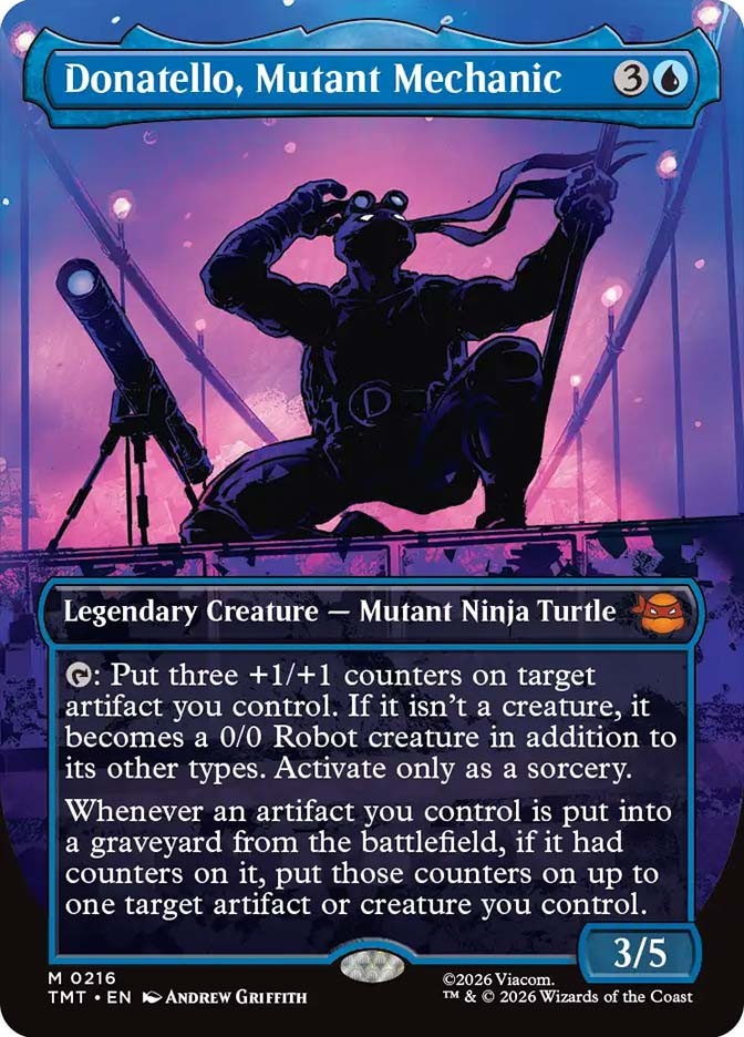 MTG Donatello, Mutant Mechanic Borderless – Teenage Mutant Ninja Turtles #216