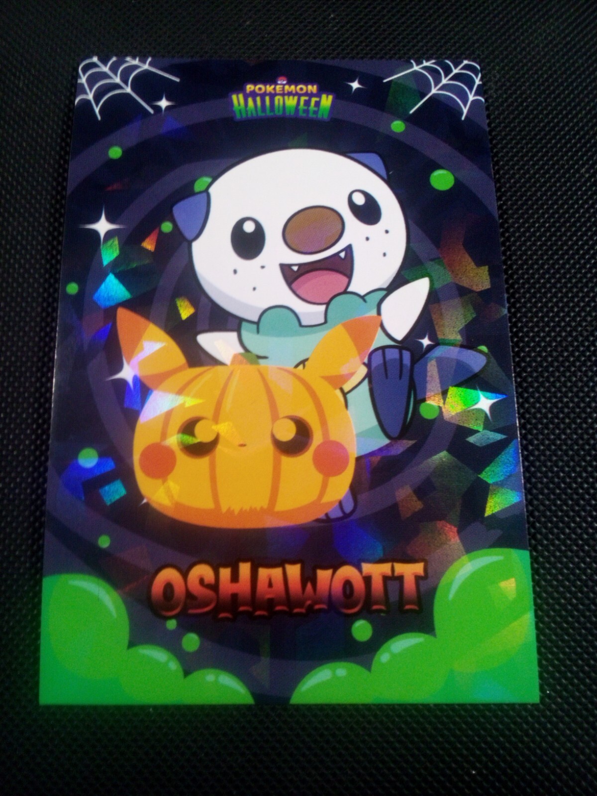 Pokemon 2024 Card Database Halloween Set Oshawott Cracked Holo Peru US Seller