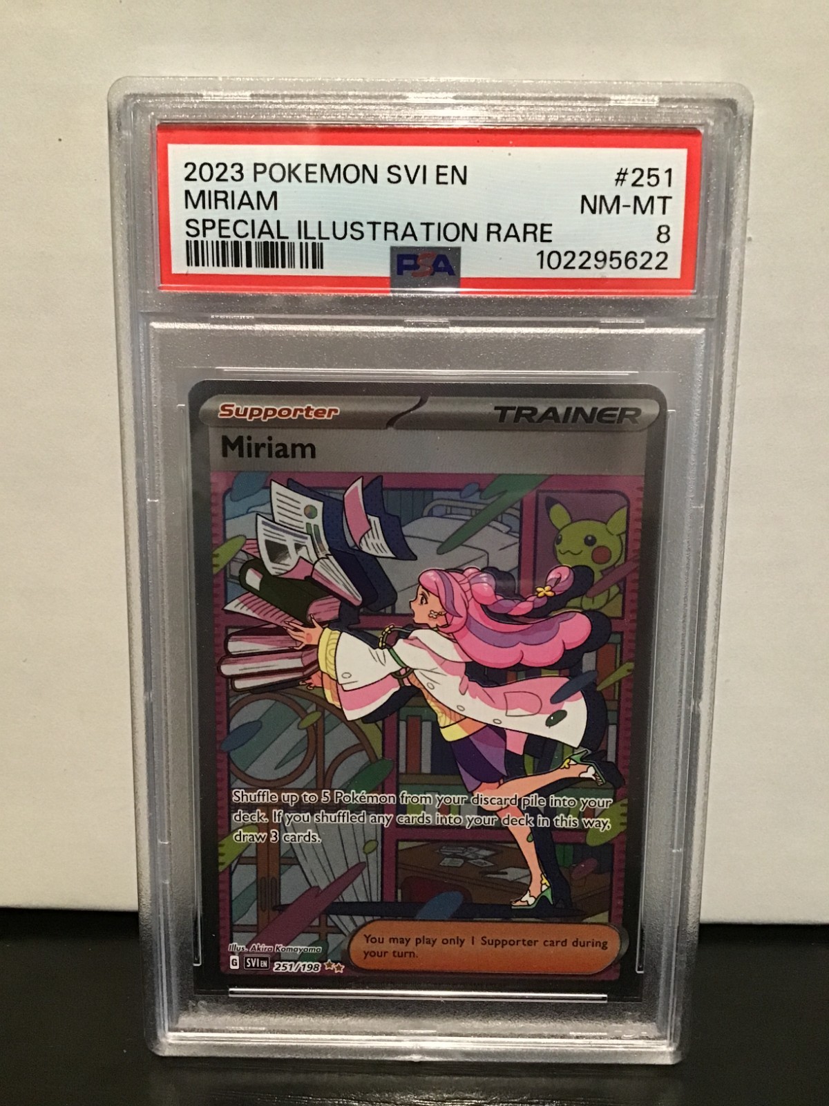 Miriam 251/198 Pokemon Scarlet & Violet Special Illustration Rare PSA 8