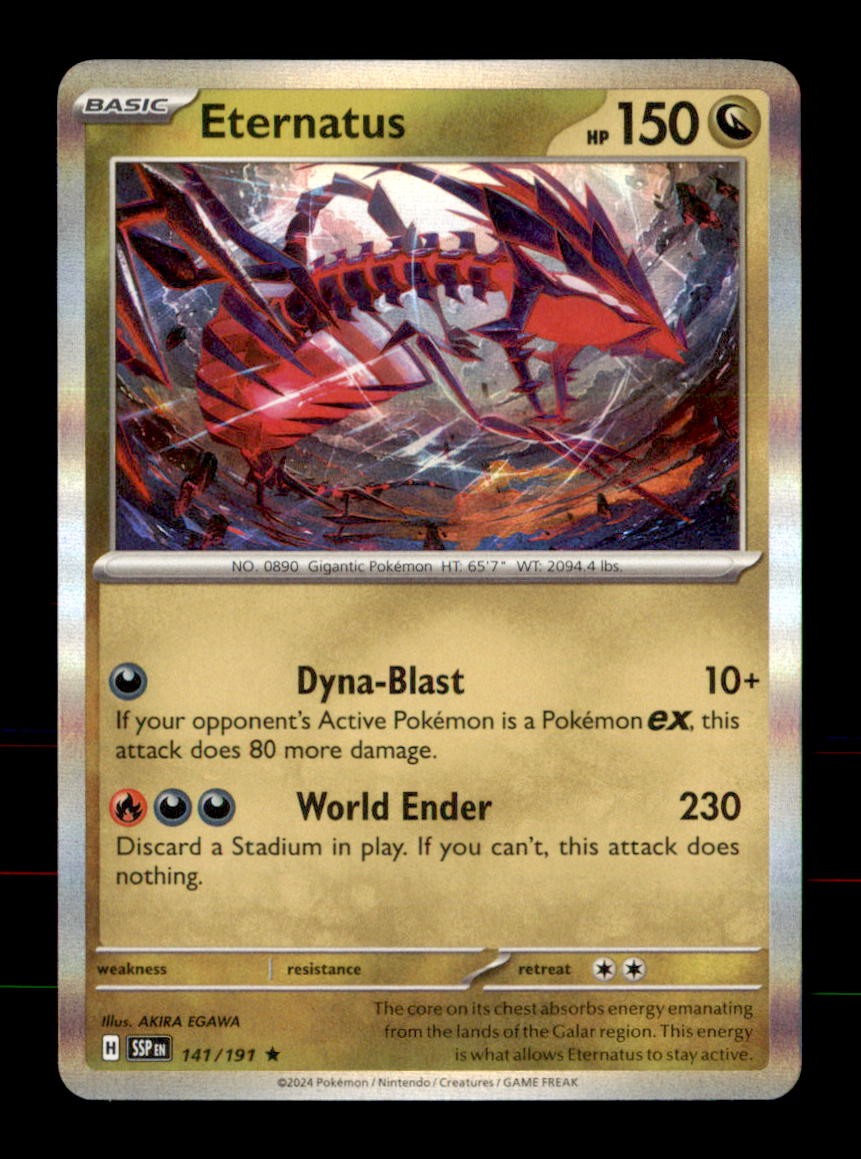 Eternatus 141/191 Rare Surging Sparks Pokemon Holo Near Mint