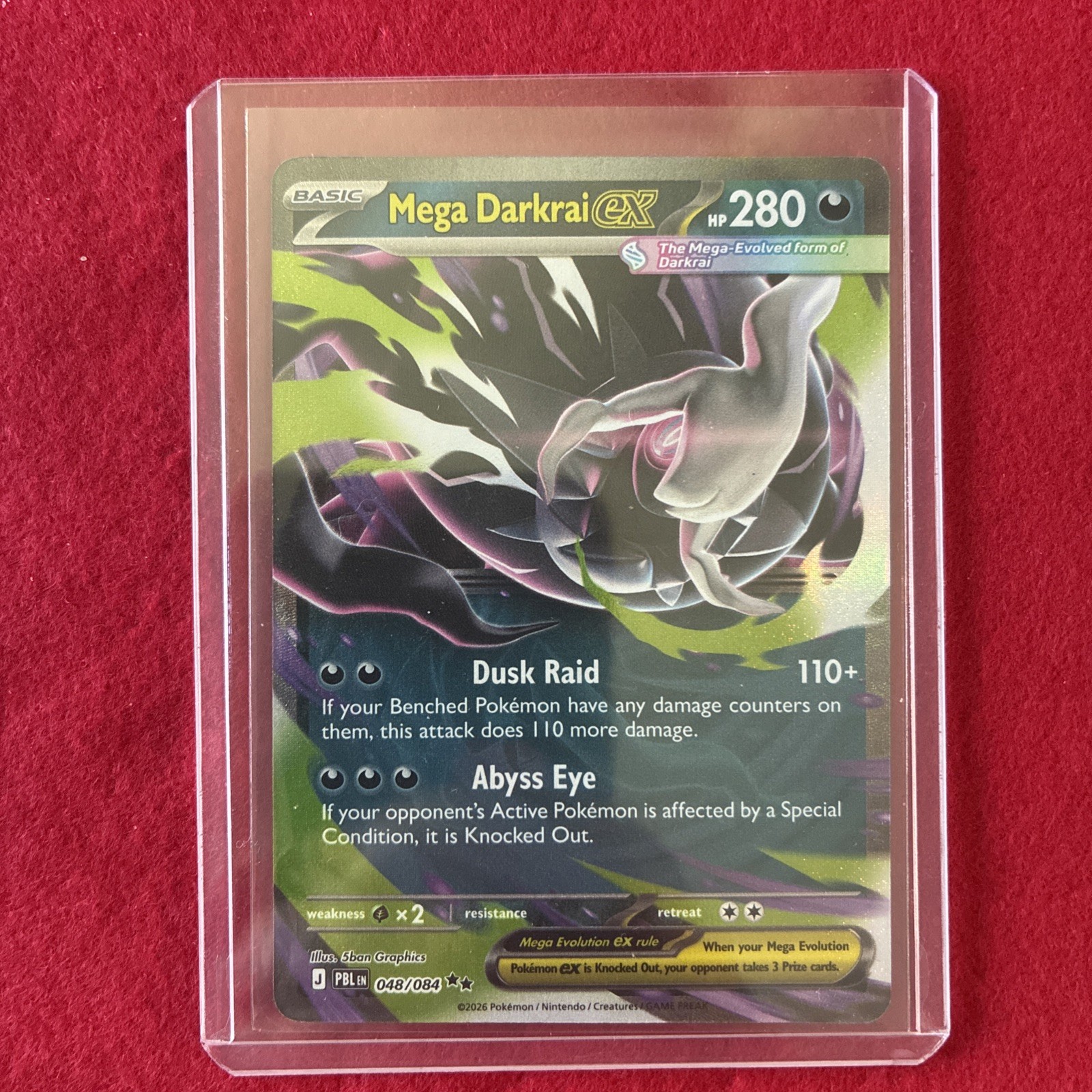 Pokemon Mega Darkrai EX 048/084 Me01 Mega Evolution Holo Rare English Mint 280HP