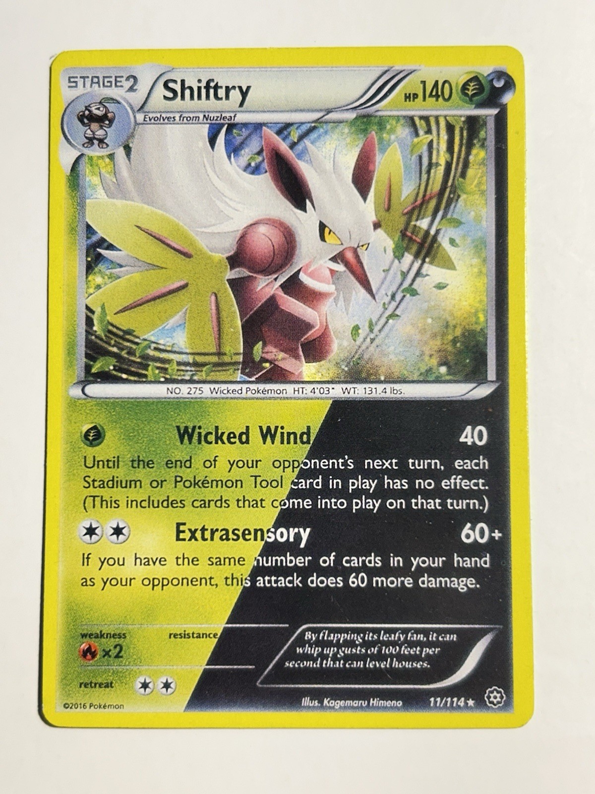 Shiftry 11/114 XY Steam Siege Non Holo Rare Pokemon TCG