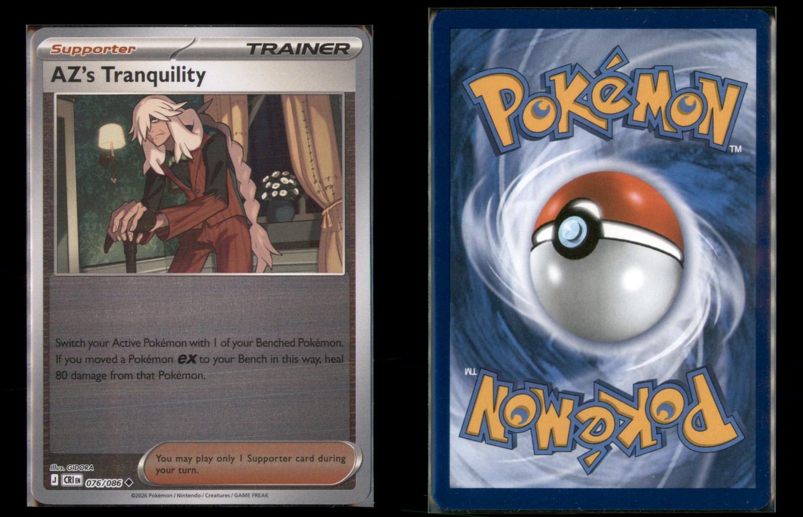 AZ’s Tranquility 076/086 UC Chaos Rising Pokemon Reverse Holo NM 2026