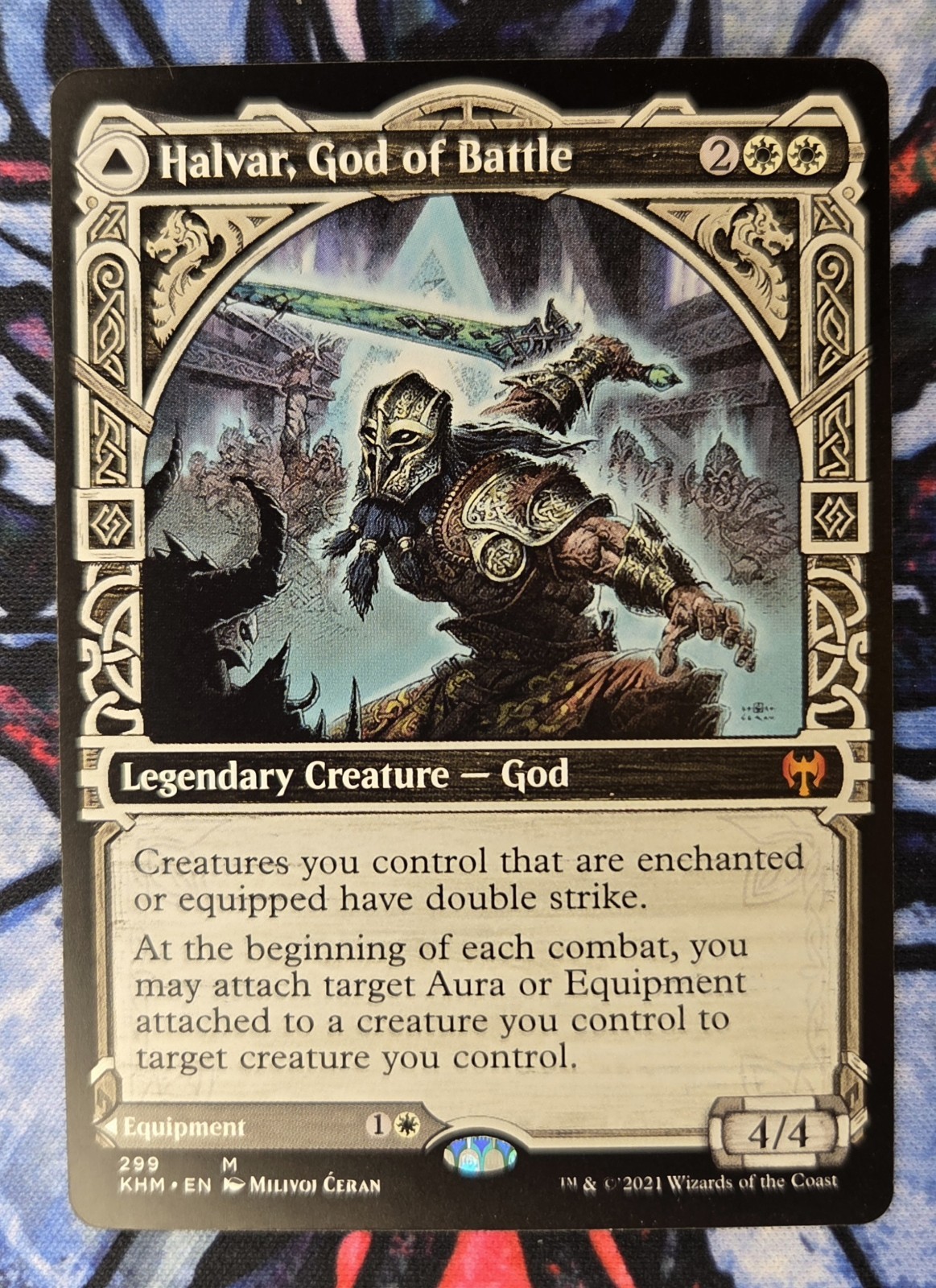 Halvar, God of Battle (Showcase) | Kaldheim KHM | 299 NM MtG Magic The Gathering