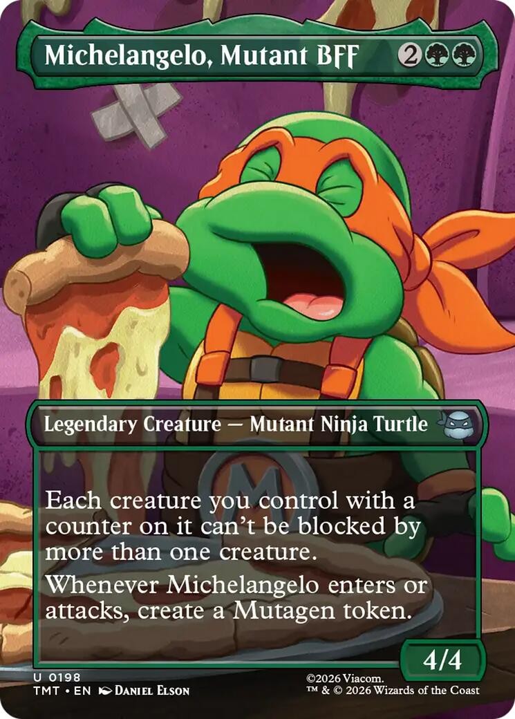 Michelangelo, Mutant BFF (Borderless) – 198 – NM – Teenage Mutant Ninja Turtles