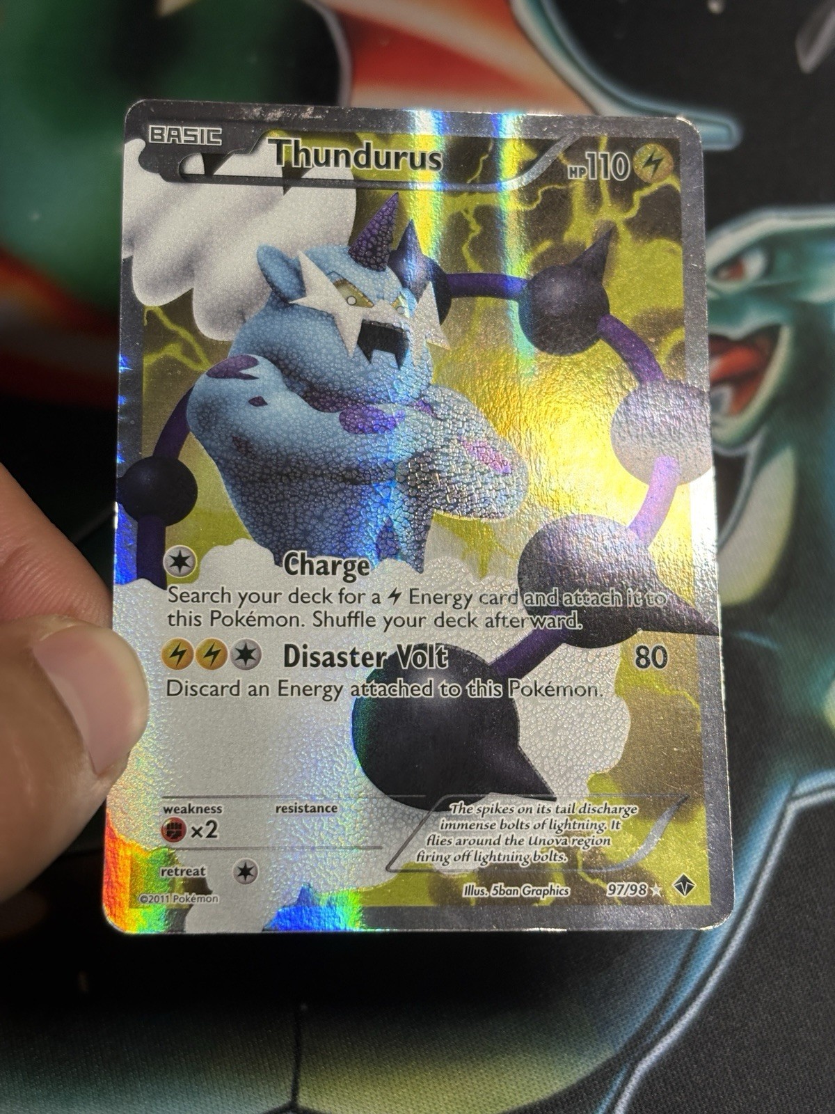 Thundurus 97/98 Emerging Powers Full Art Ultra Rare Pokémon Card MP