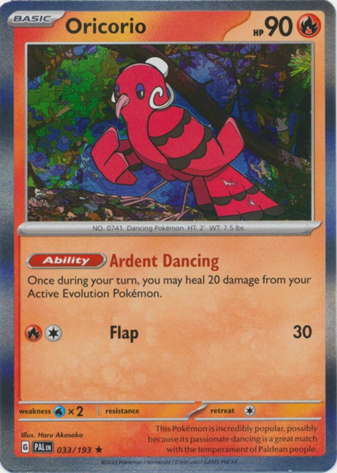 Oricorio – 033/193 – Holo Rare – Near Mint