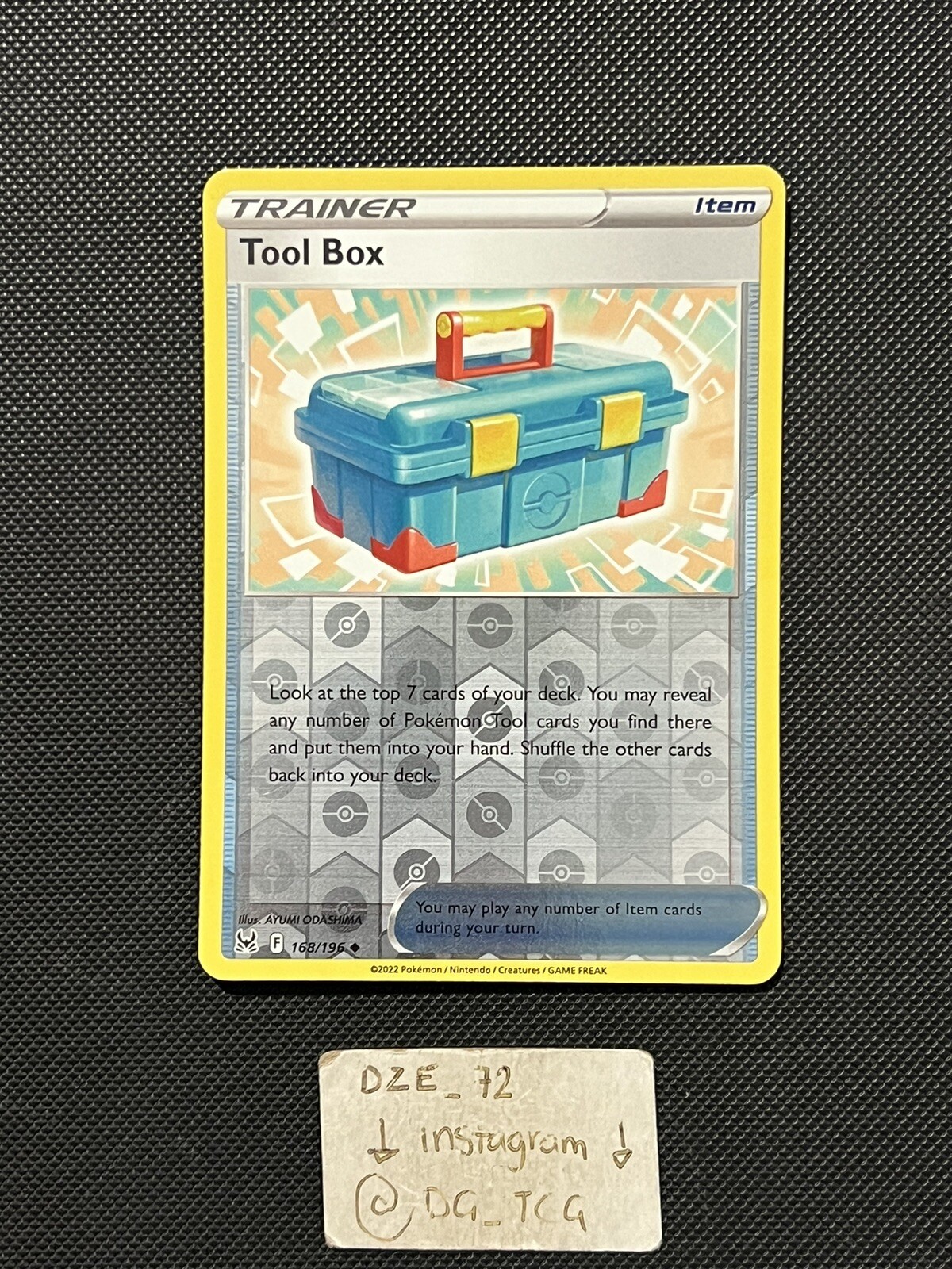 Pokemon Lost Origin – Tool Box – 168/196 – Reverse Holo – M/NM