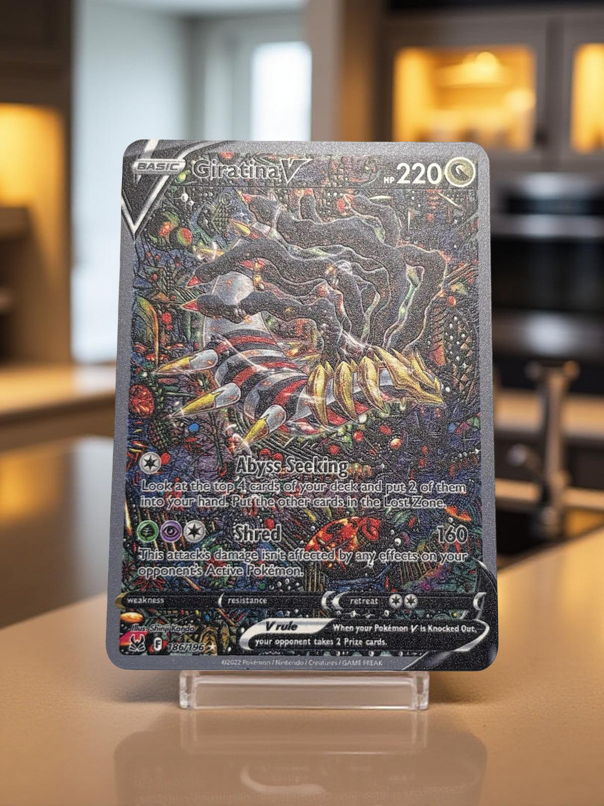 Giratina V Gold Metal Pokemon Card Collectible Gift/Display