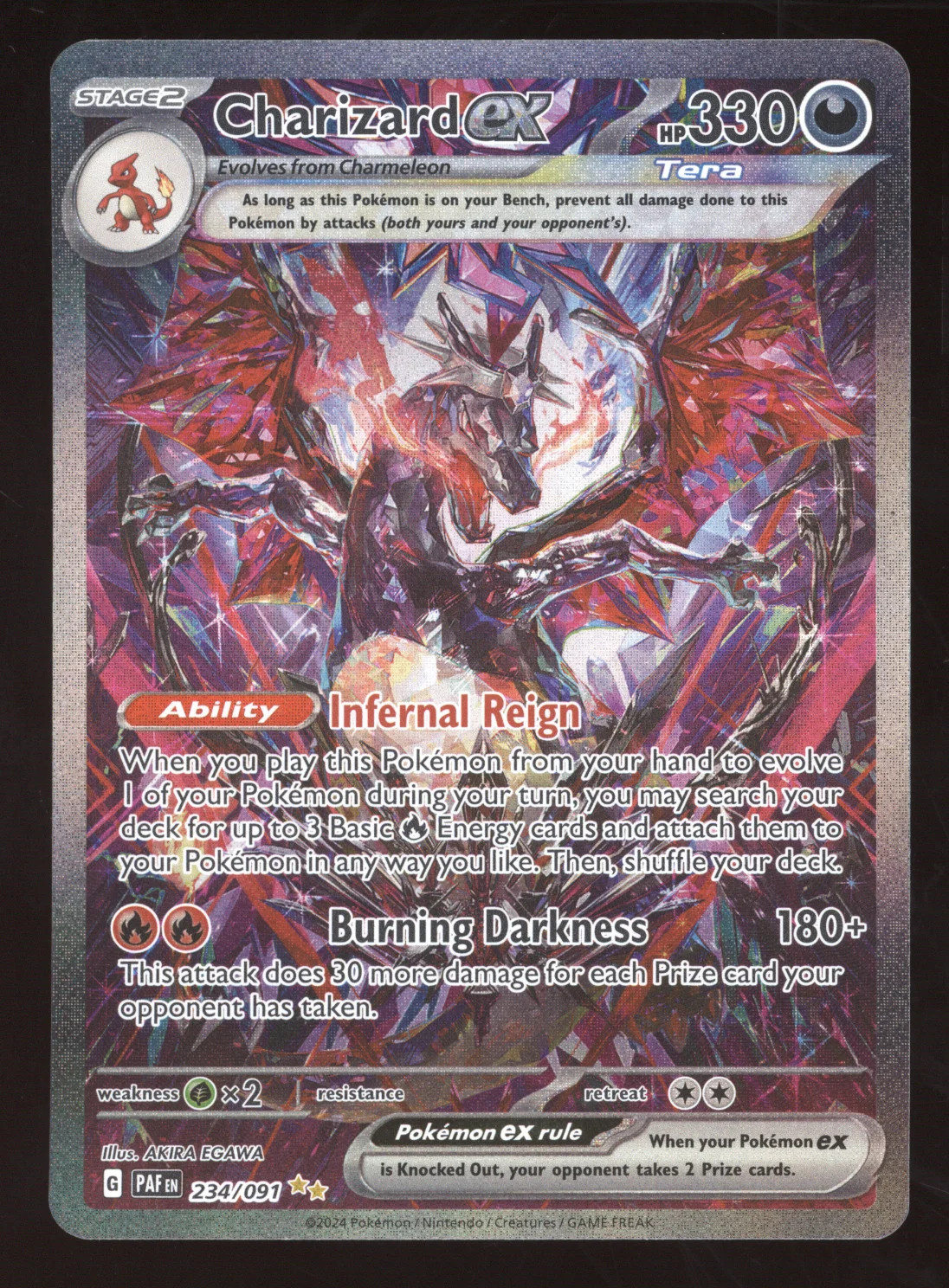 2024 Paldean Fates Charizard ex Secret Rare #234/091