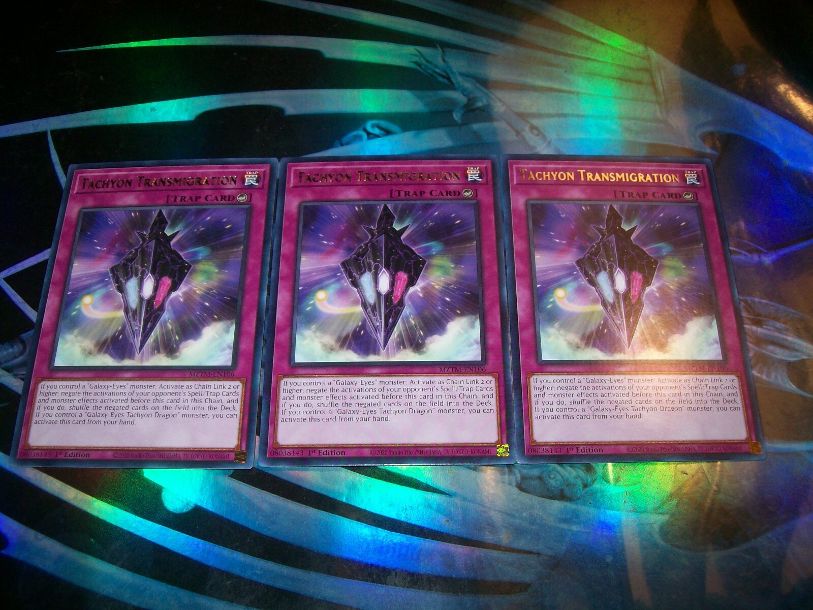 3x Tachyon Transmigration 1st Edition Rare MZTM-EN106 Yu-Gi-Oh!