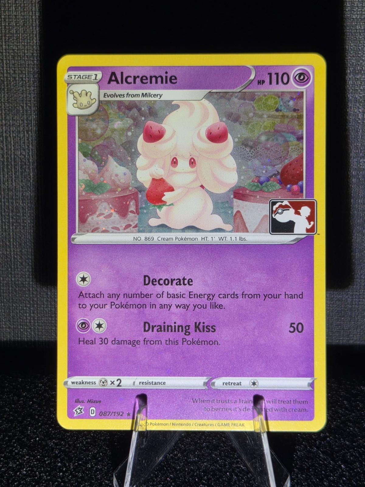 Pokemon TCG Alcremie Promo Holo 087/192 League & Championship Stage 1 HP110 EN