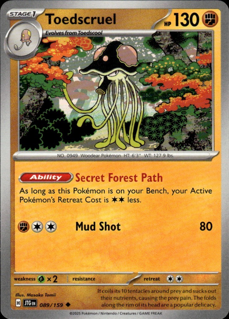 Toedscruel 089/159 Journey Together UC NM Masako Tomii Pokemon