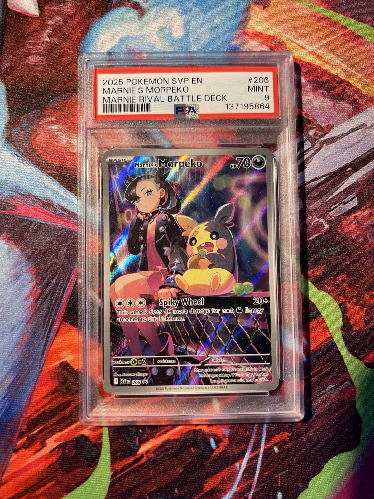 Marnie’s Morpeko 206 Sv: Scarlet & Violet Promo Cards Holo PSA 9