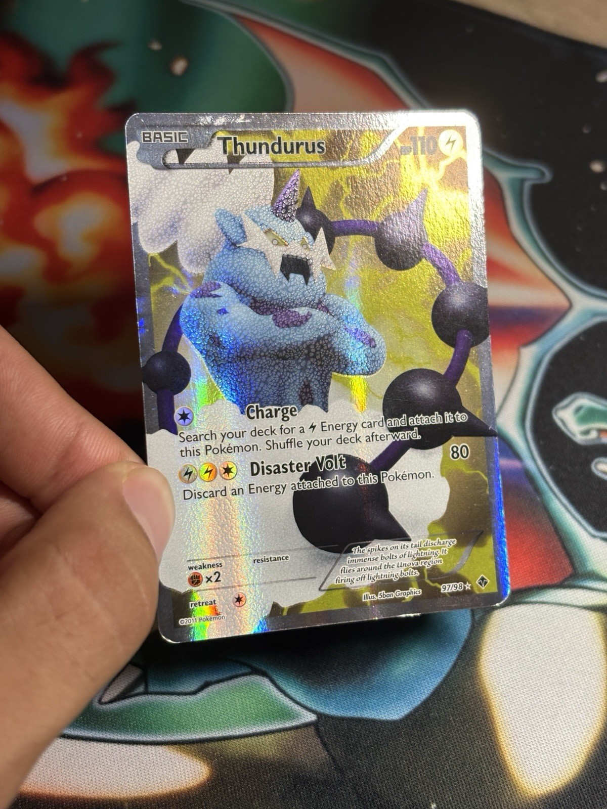 Thundurus 97/98 Emerging Powers Full Art Ultra Rare Pokémon Card MP