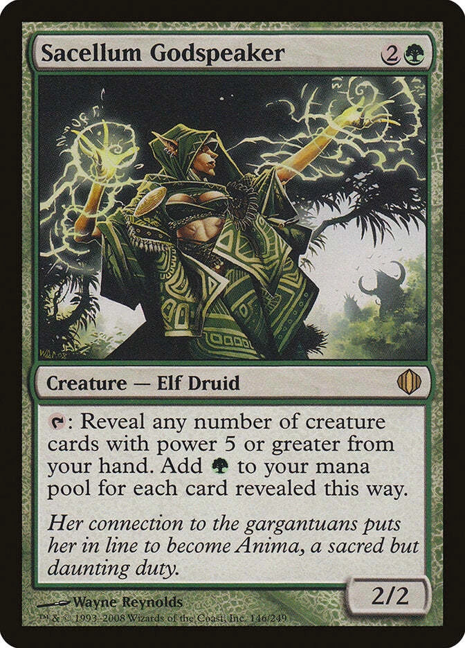 Sacellum Godspeaker Shards of Alara NM MTG White Creature Cleric EDH
