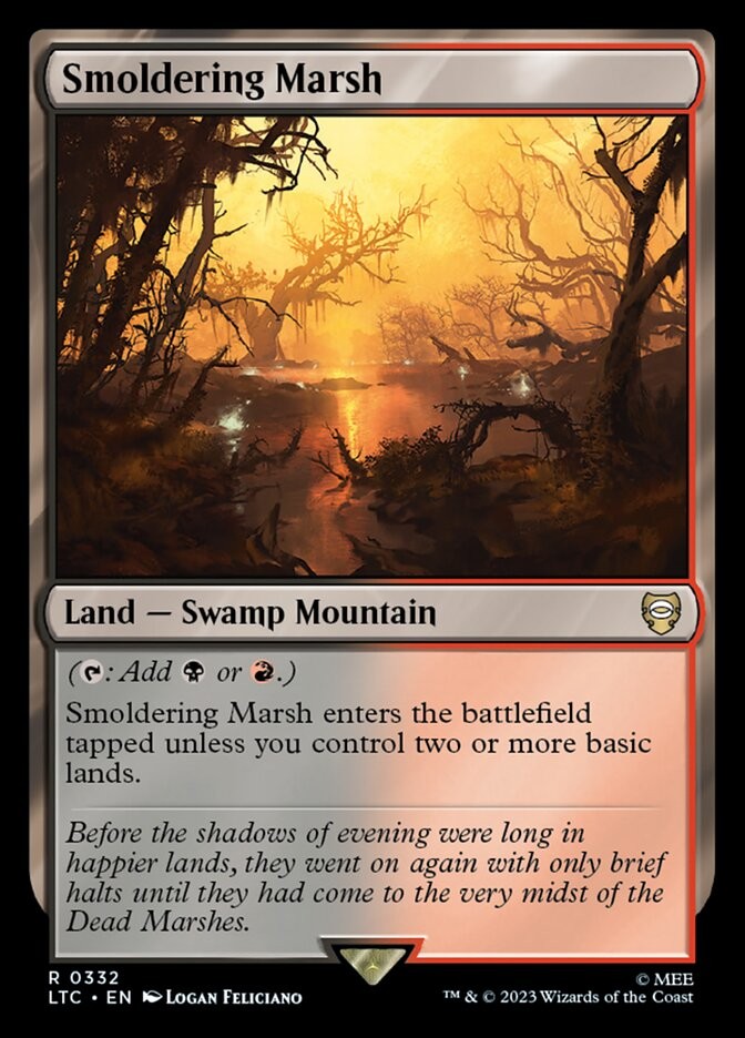 Smoldering Marsh 332 NM Tales of Middle-earth Commander MTG